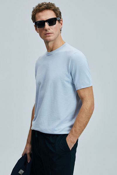 Lufian Gray Mixed Tino Men's Sweater - Off/ 	 Open Style