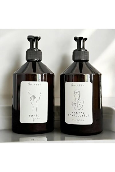 Guridda Home Design 2'li Tonik ve Makyaj Temizleyici Etiketleri 500 Ml Plasti...