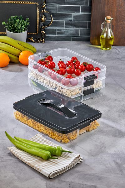ALP HOME Practical 4 Tiers Storage Container Refrigerator Organizer Multi-Purpose Storage Container