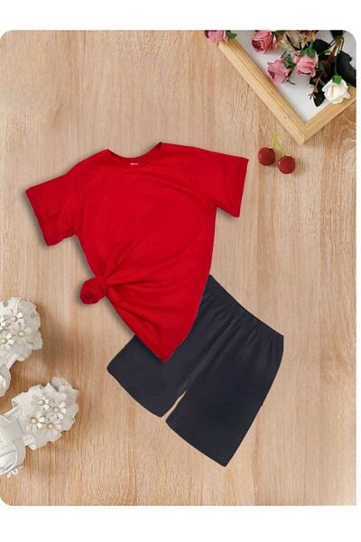 DOCE ELEGANTE Ribbon Printed Children's Summer Suit