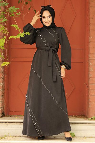 Neva Style Rochie neagră Hijab 342600 s