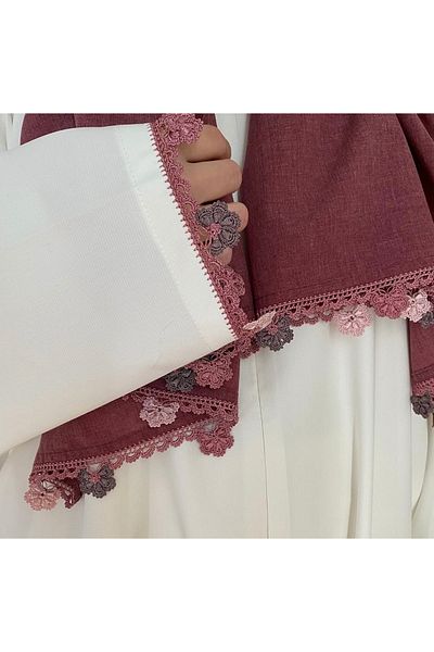 Nimet Abla Butik Hand Embroidered Prayer Robe Suit