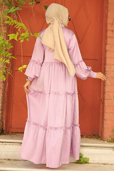 Neva Style Φόρεμα Τσαλακωμένο Λιλά Τσαλακωμένο 5884LILA