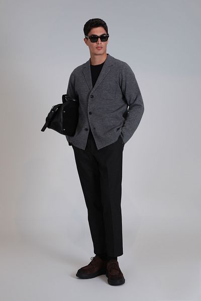 Lufian Leader Gray Men's Cardigan