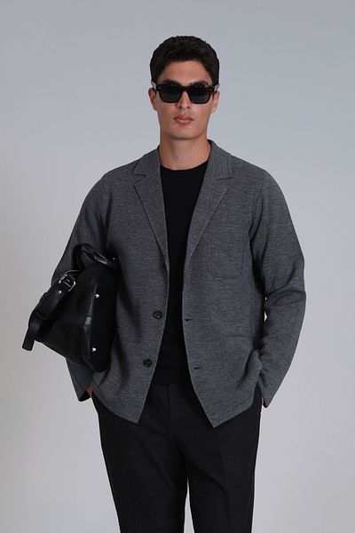 Lufian Leader Gray Men's Cardigan