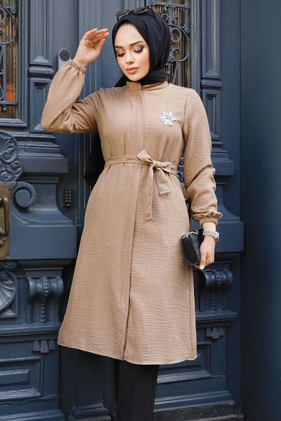 Neva Style Belted Mink Hijab Tunic 646V
