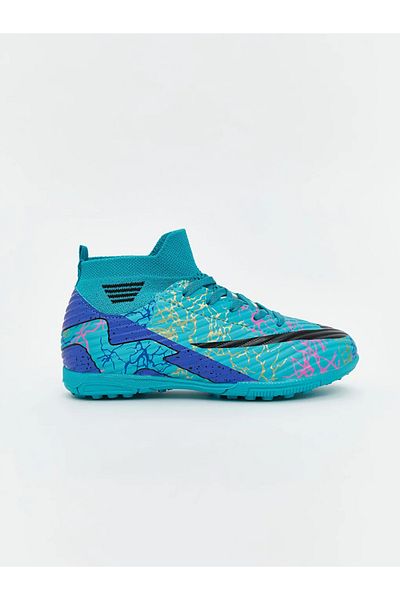 LC Waikiki Turquoise Printed Boys' Astroturf Field Shoes -Akrstore-