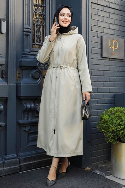 Neva Style Beige Hijab Cap with Pockets 5941Beige