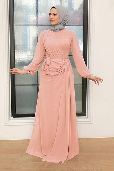 Neva Style ثنى مفصلة مسحوق فستان سهرة حجاب 5711pd
