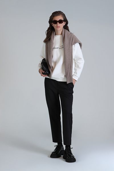 Lufian Γυναικείο πλεκτό φούτερ - Loved Off White
