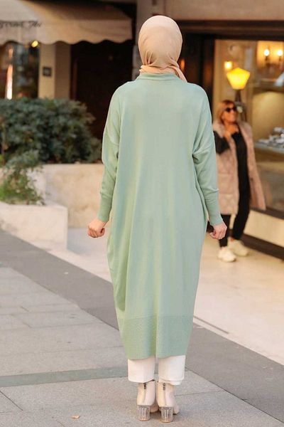 Neva Style كارديجان محبوك حجاب بالنعناع بأزرار 33650mint