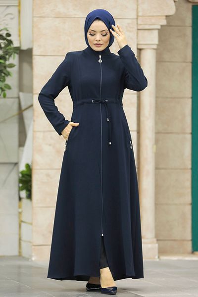 Neva Style Τσέπη Navy Blue Hijab Ferace 60125l