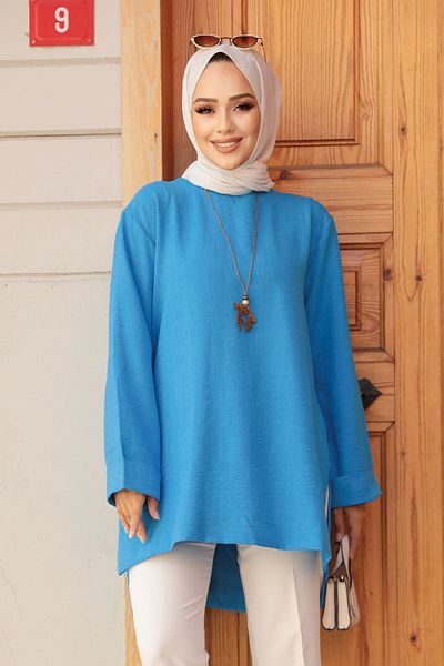 Neva Style Tunica Hijab Albastra - Model 40432M