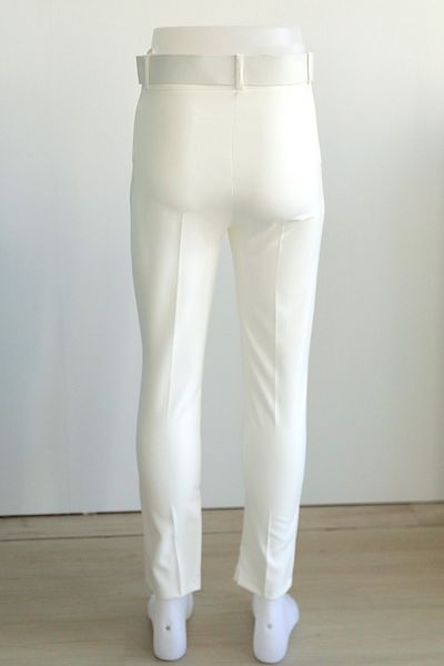 Neva Style Pantaloni albi cu hijab cu picioare înguste 10550b