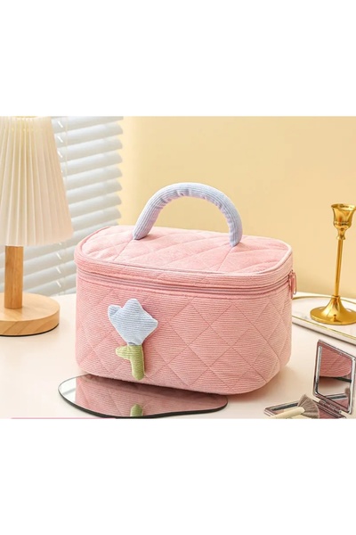 Piraye Shop Geantă pentru cosmetice și machiaj, cu 2 compartimente, cu fermoa...