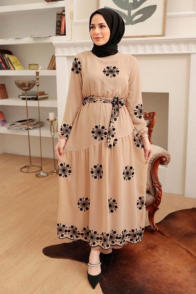 Neva Style Φόρεμα Hijab με λουλουδάτο σχέδιο 1332v