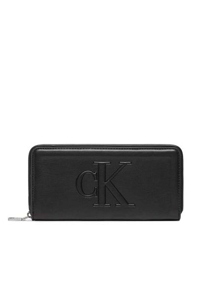 Calvin Klein Portofel Mare de Dama Sculpted Zip Around Pipping K60K610348