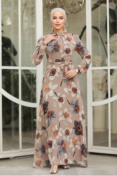 Neva Style Φόρεμα Hijab με λουλουδάτο σχέδιο 279325 v