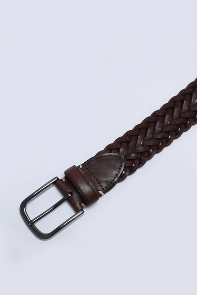 Lufian Quad Men's Leather Belt Brown