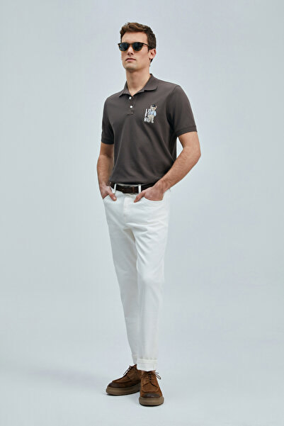 Lufian Cel mai bun tricou polo inteligent pentru bărbați maro