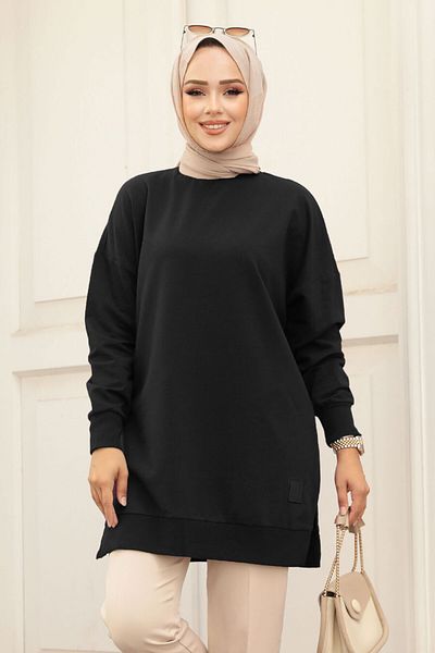 Neva Style تونيك حجاب 30644S - أسود