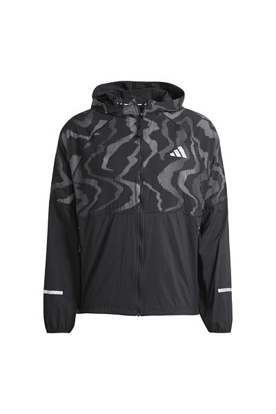 adidas Мъжко яке за бягане Ult Hivis, черно, Мъжко яке за бягане Jd7796