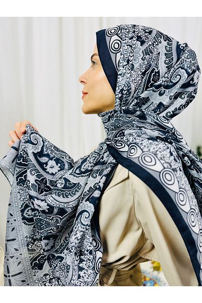 kubbe Zen Soft Cotton Shawl - Capture a Peaceful and Stylish Style with Retro Ethnic Pattern