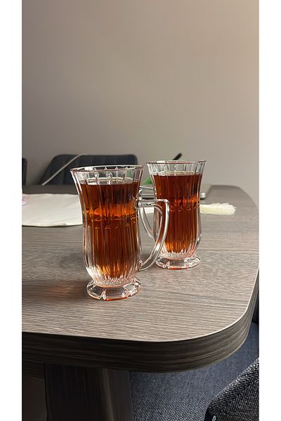 Paşabahçe Glamor Tea Glass with Handle, Set of 2 68001