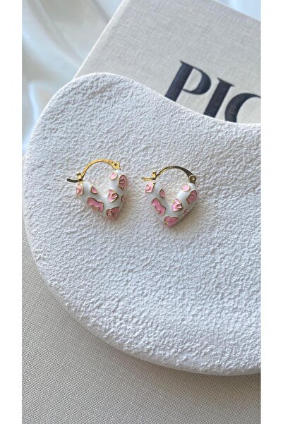 TAKIMOON Renkli Mini Kalp Model Sallantılı Küpe