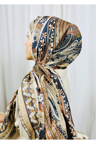 kubbe Premium Round Retro Pattern Soft Cotton Shawl - Capture a Stylish Style with Its Ethnic Pattern
