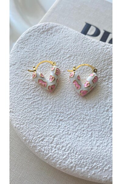 TAKIMOON Renkli Mini Kalp Model Sallantılı Küpe