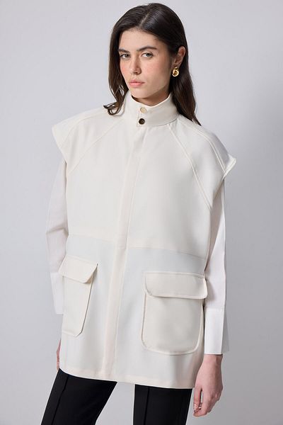 Touché Privé Crepe Vest with Pocket