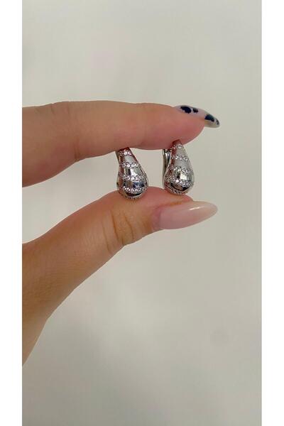 TAKIMOON Zirkon Taşlı Mini Damla Model Sallantılı Küpe