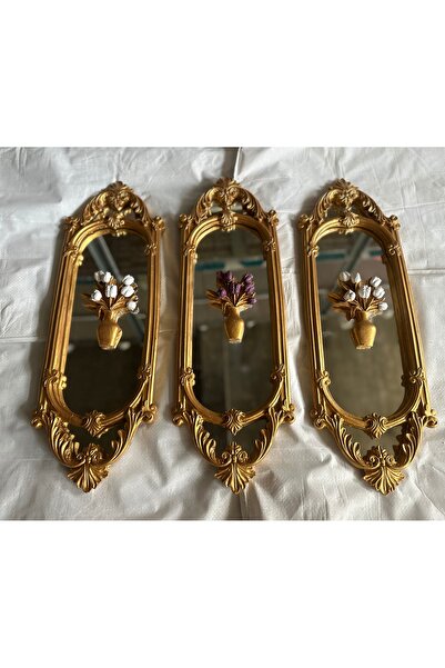 busraconcept Büyük duvar aynası özel tasarım 3lü set 70cm
