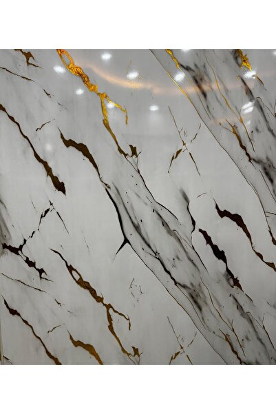 UKAB Kendinden Yapışkanlı Dekoratif Esnek Köpük Siyah Pvc Mermer Panel 60x30cm (0,18 m ) Mutfak Banyo WC