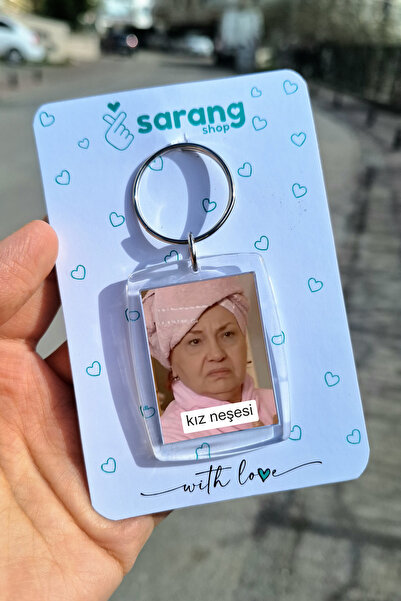 SARANG Şeffaf Çerçeveli Anahtarlık - Kız Neşesi Hayriye Yaprak Dökümü