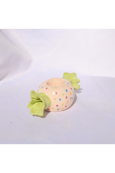 Lily & Loly Ceramics Renkli Şeker Tasarım El Yapımı Seramik Mumluk Şamdan- Şe...