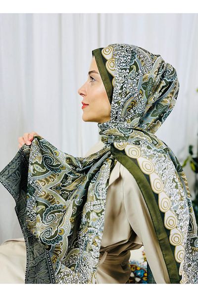 kubbe Zen Soft Cotton Shawl - Capture a Peaceful and Stylish Style with Retro Ethnic Pattern