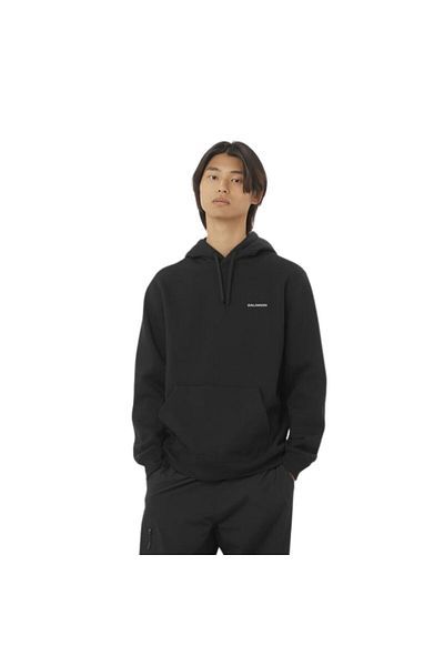 Salomon Logo Hoodie Men's Black Sweatshirt Men's Sweatshirt Lc2523700