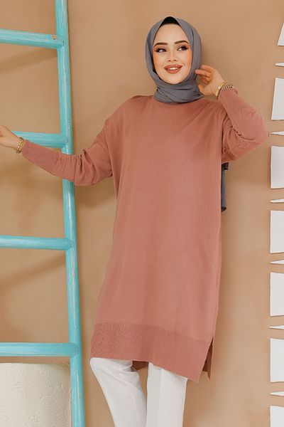 Neva Style Dusty Rose Hijab Sweater Tunic 17203Gk