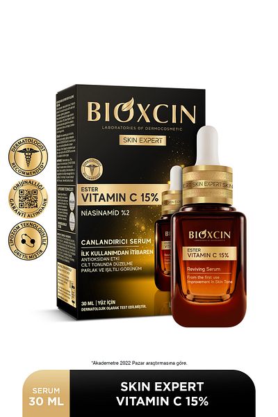 Bioxcin Vitamin C 15% Revitalizing Serum 30 ml - Ester C Niacinamide (Vitamin B3)