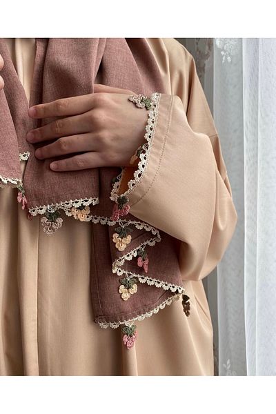 Nimet Abla Butik Hand Embroidered Prayer Robe Suit