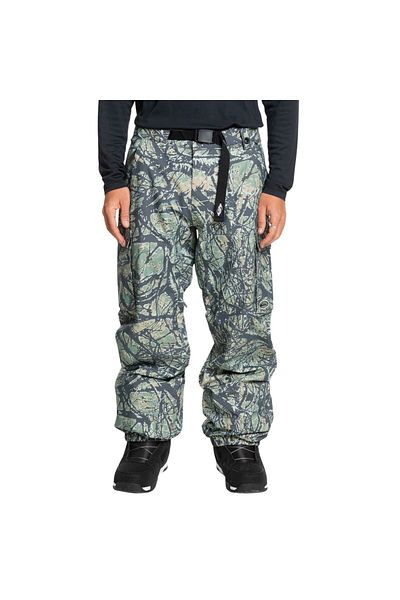 Quiksilver Regular Fit Multicolor Men's Ski Pants Eqytp03215Snow down Cargo Pt