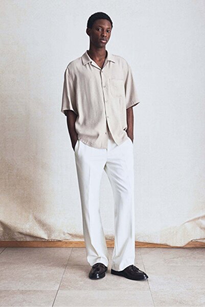 H&M Regular Fit Crinkled Resort Shirt