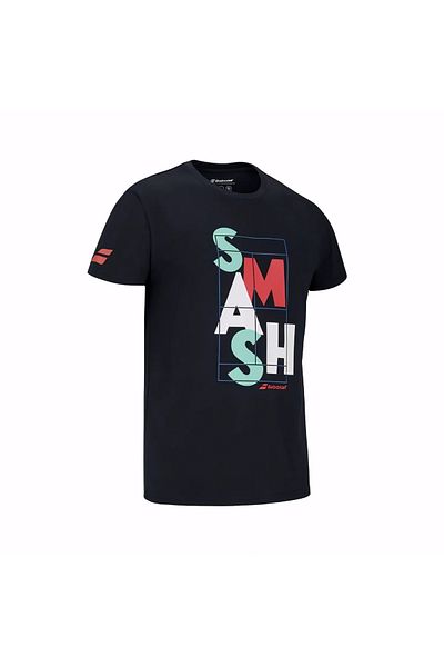 BABOLAT Exercise Message Men's Black T-Shirt Men's T-Shirt 4Ms25445