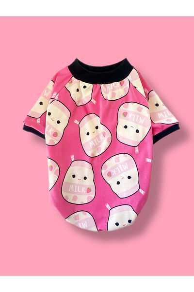Luli Pet Pink Patterned Dog T-Shirt