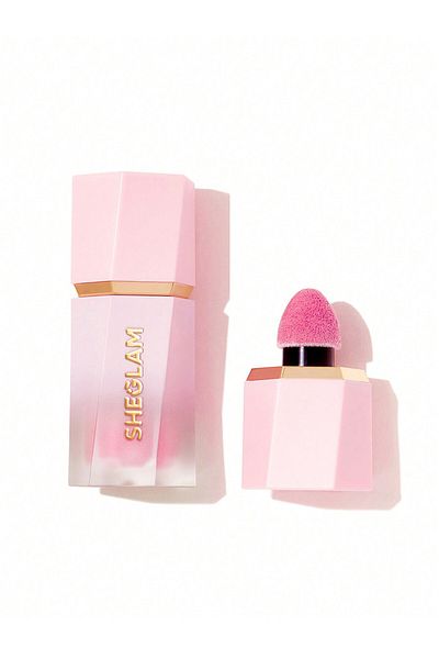 SHEGLAM Makeup - Liquid Blush Matte - Waterproof Gel-Cream Blush with Sponge -Petal talk