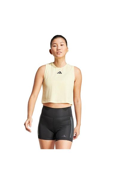 adidas Women's Yellow Tank Top Boxy Tank 3S Yellow Jg6182