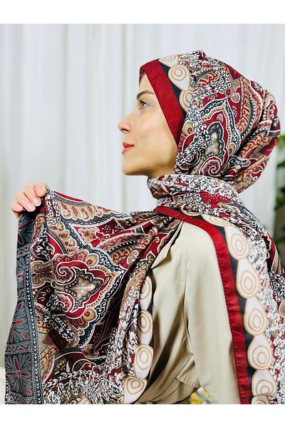 kubbe Zen Soft Cotton Shawl - Capture a Peaceful and Stylish Style with Retro Ethnic Pattern