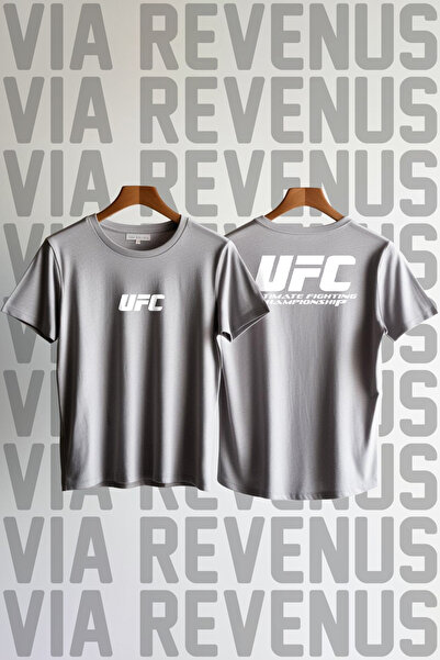 Vordevia Tricou unisex UFC cu decolteu - Imprimat cu potrivire largă